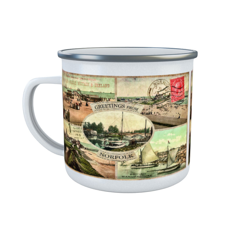 Greetings from Norfolk Enamel Mug