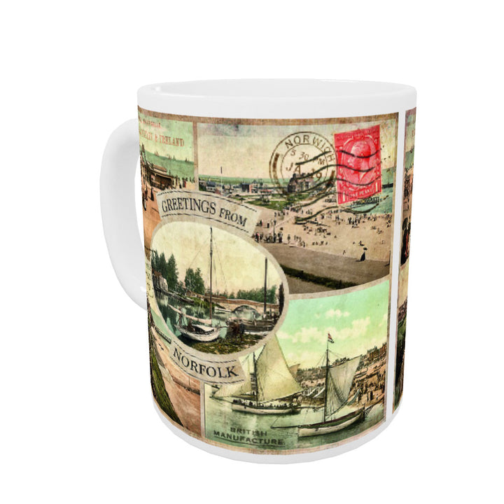 Greetings from Norfolk Coloured Insert Mug