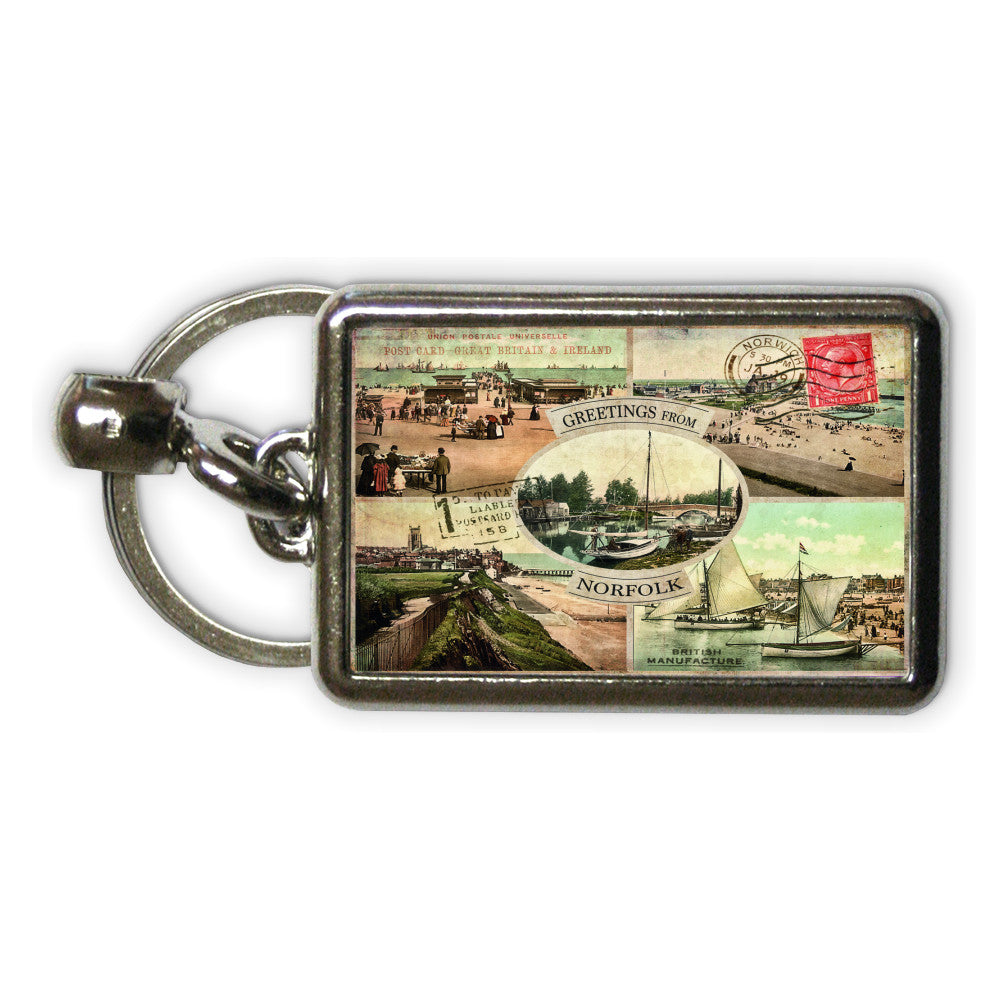 Greetings from Norfolk Metal Keyring