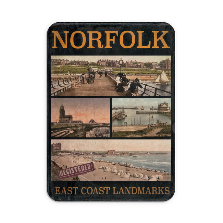 Norfolk East Coast Landmarks Mouse Mat