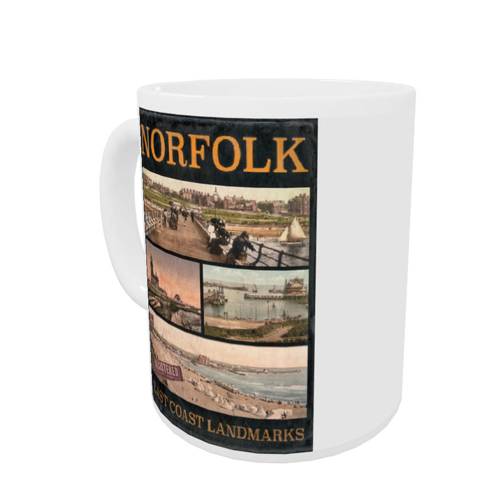 Norfolk East Coast Landmarks Coloured Insert Mug