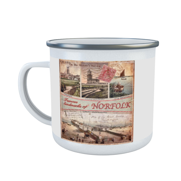 Famous Landmarks of Norfolk Enamel Mug