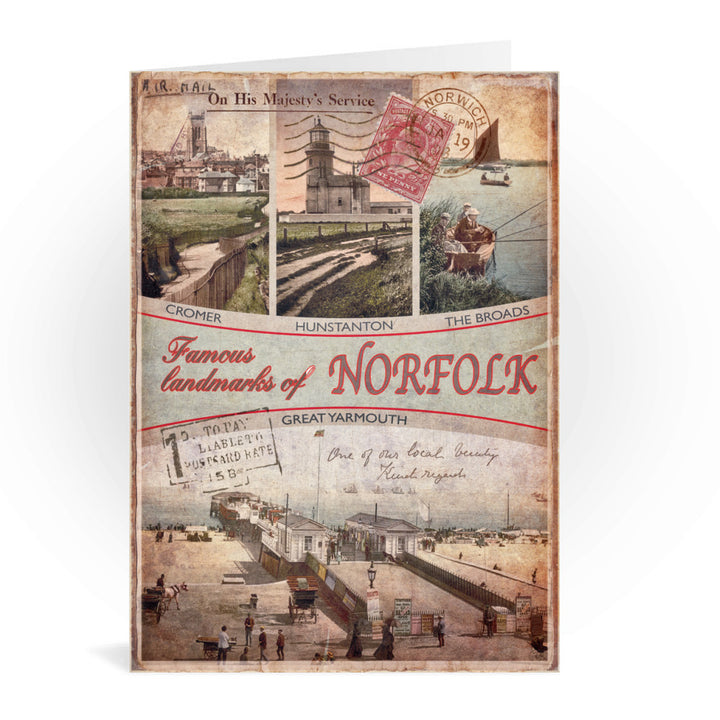 Famous Landmarks of Norfolk Greeting Card 7x5