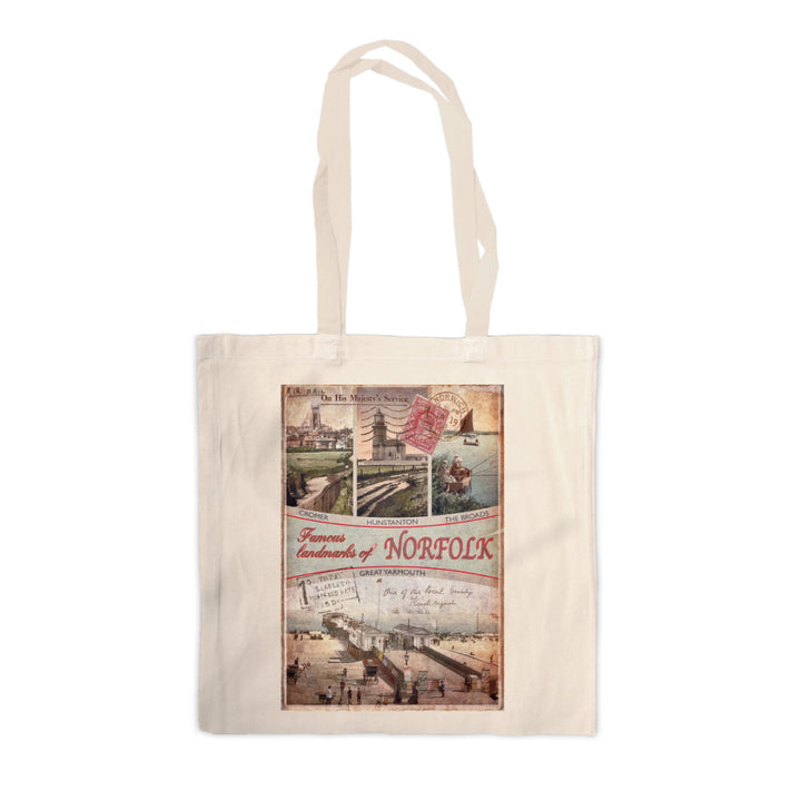 Famous Landmarks of Norfolk Canvas Tote Bag