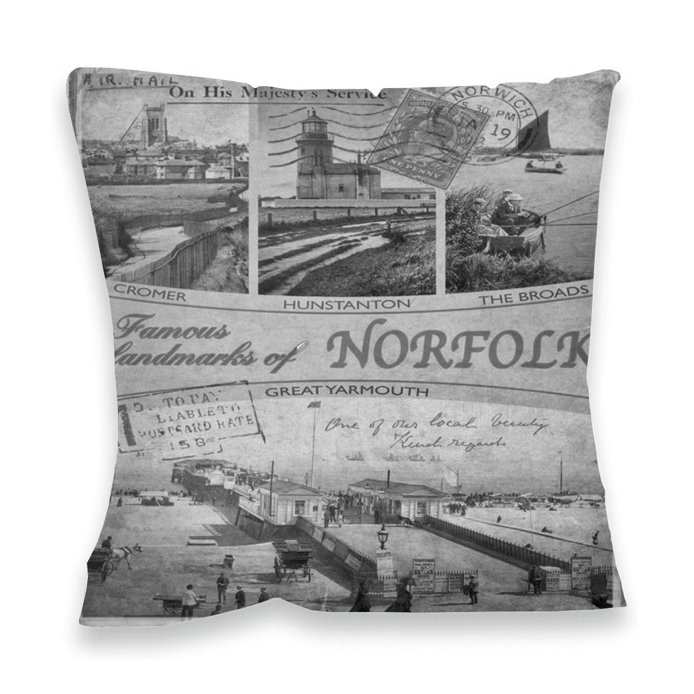 Famous Landmarks of Norfolk Fibre Filled Cushion