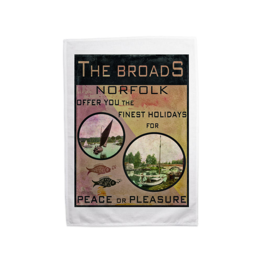 Norfolk Broads Tea Towel