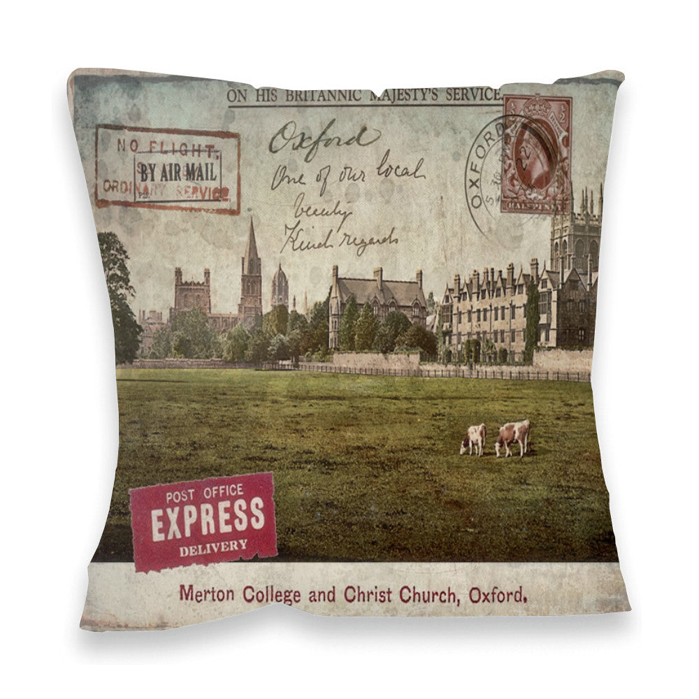 Merton College and Christ Church, Oxford Fibre Filled Cushion