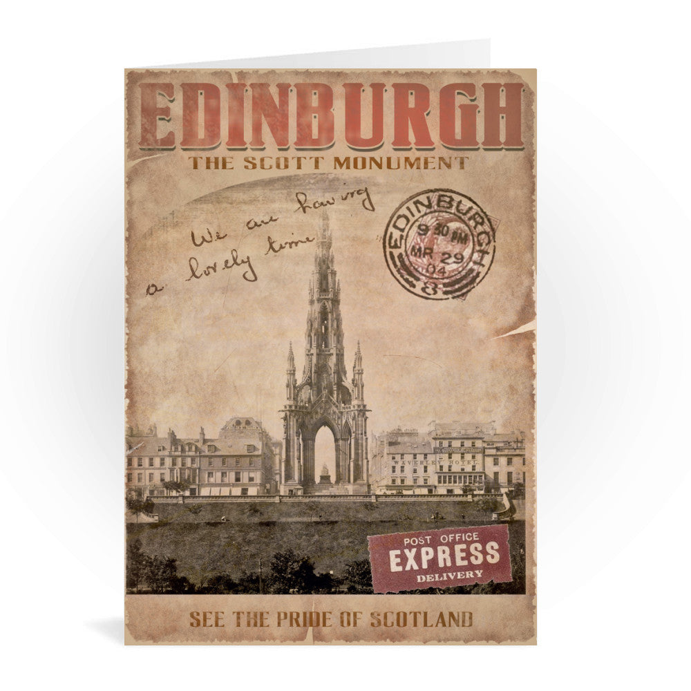 The Scott Monument, Edinburgh Greeting Card 7x5