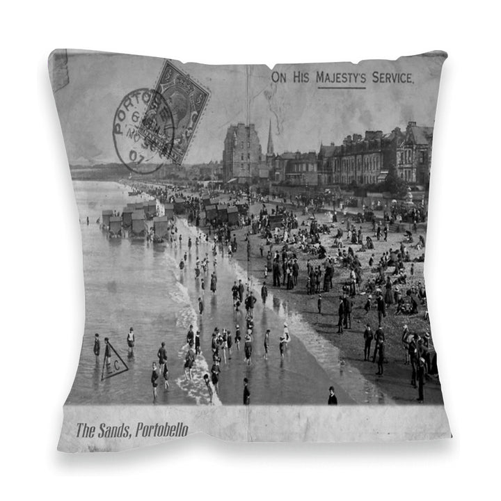 The Sands, Portobello, Scotland Fibre Filled Cushion