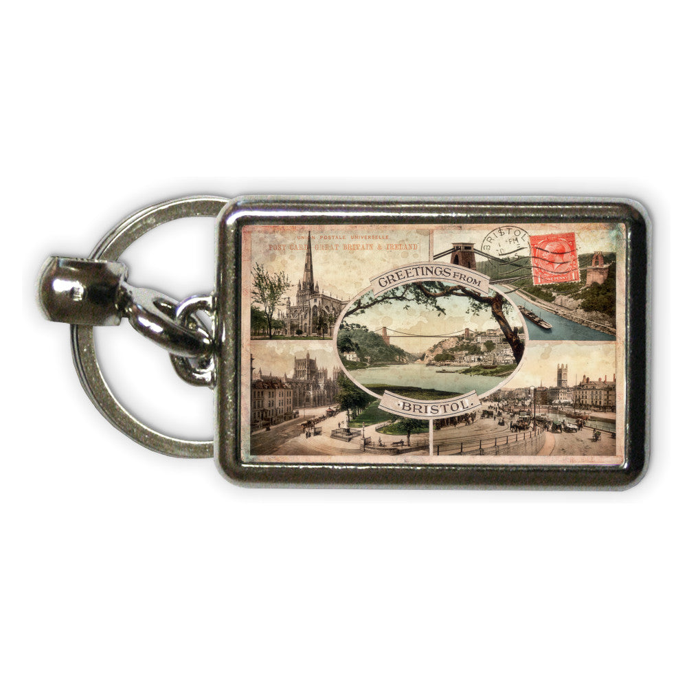 Greetings from Bristol Metal Keyring