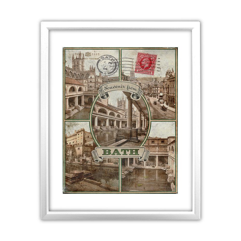 Souvenir from Bath 11x14 Framed Print (White)