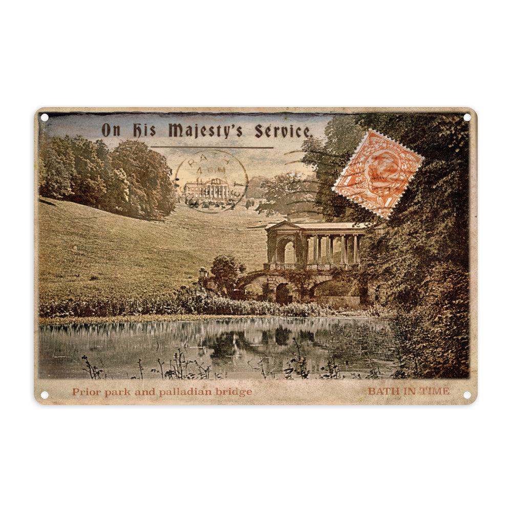 Prior Park and Palladian Bridge, Bath Metal Sign