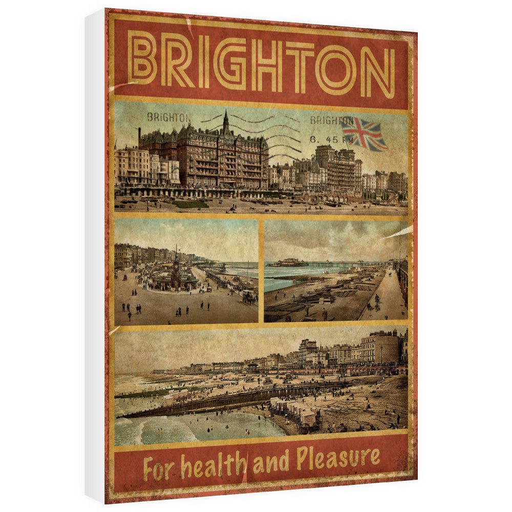 Brighton, For Health and Pleasure 60cm x 80cm Canvas