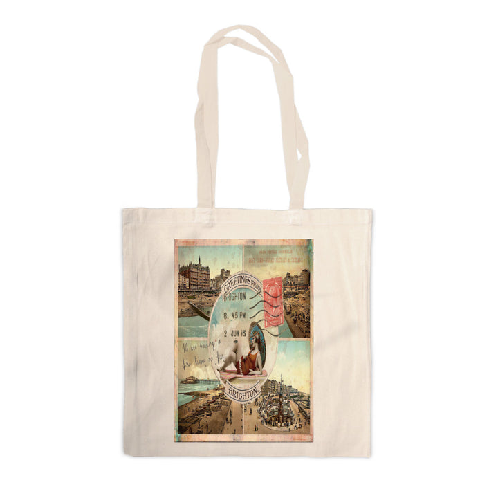 Greetings From Brighton Canvas Tote Bag