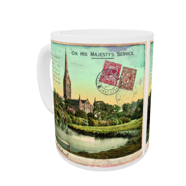 Sailsbury Cathedral, Wiltshire Coloured Insert Mug