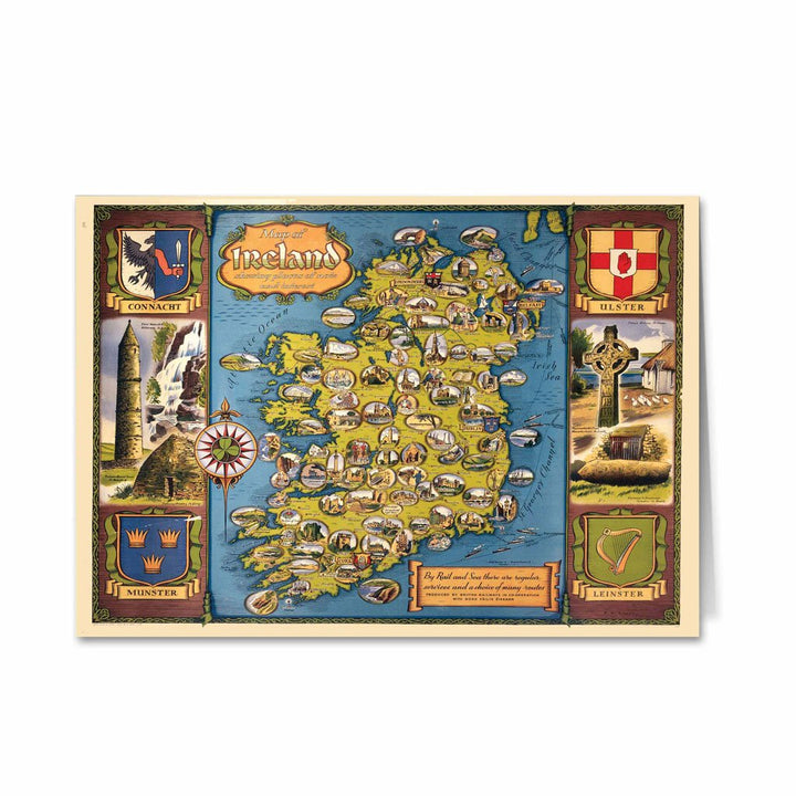 Map of Ireland Greeting Card