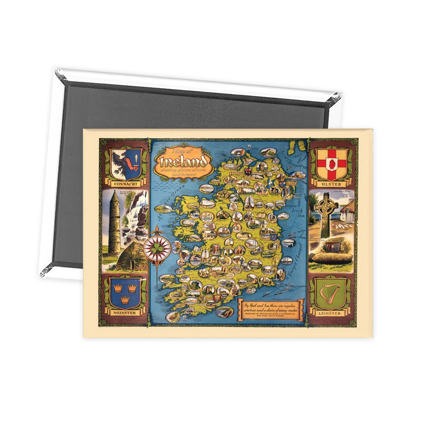 Map of Ireland Fridge Magnet