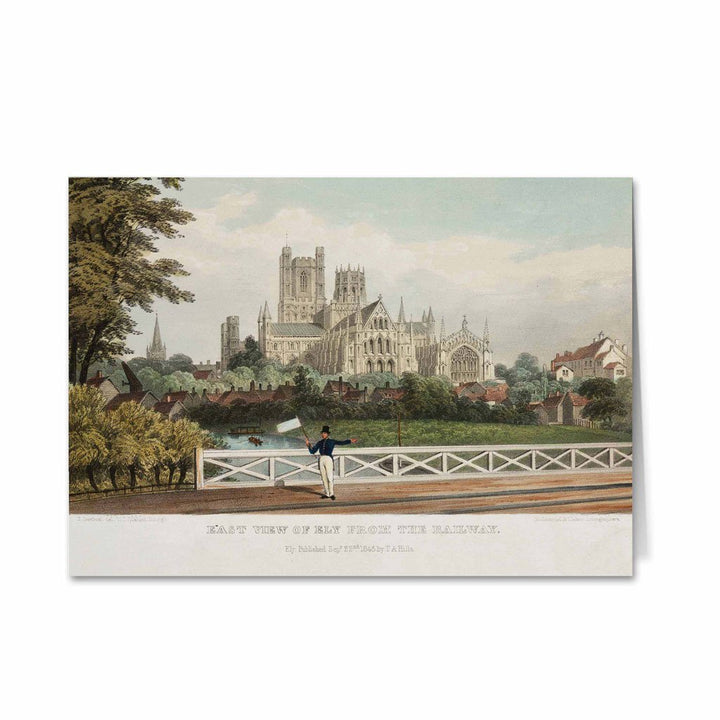 East View of Ely from the Railway Greeting Card