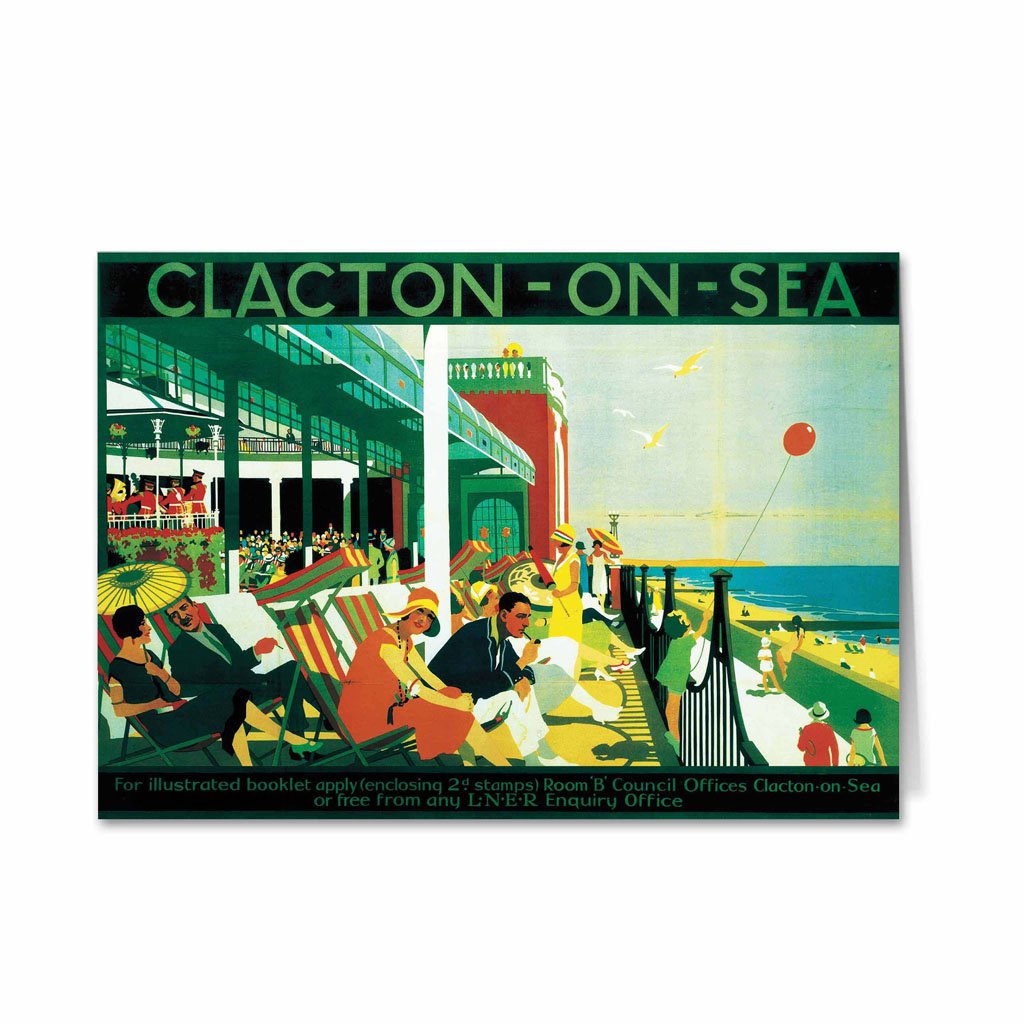 Clacton On Sea Seafront Greeting Card