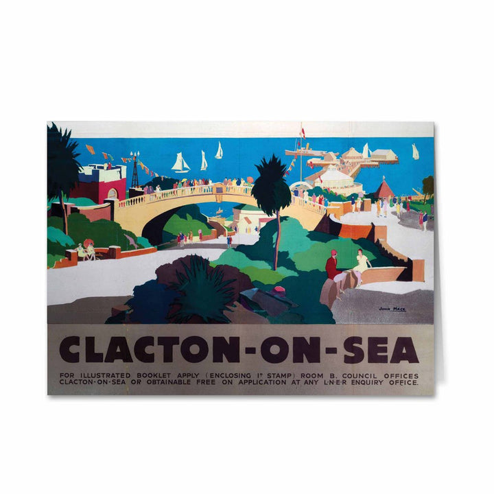 Clacton On Sea Bridge and Pier Greeting Card