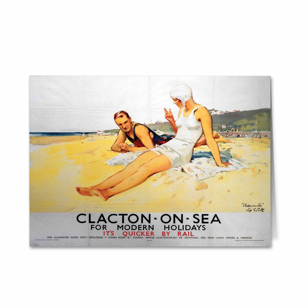 Clacton-on-sea for Modern Holidays Greeting Card