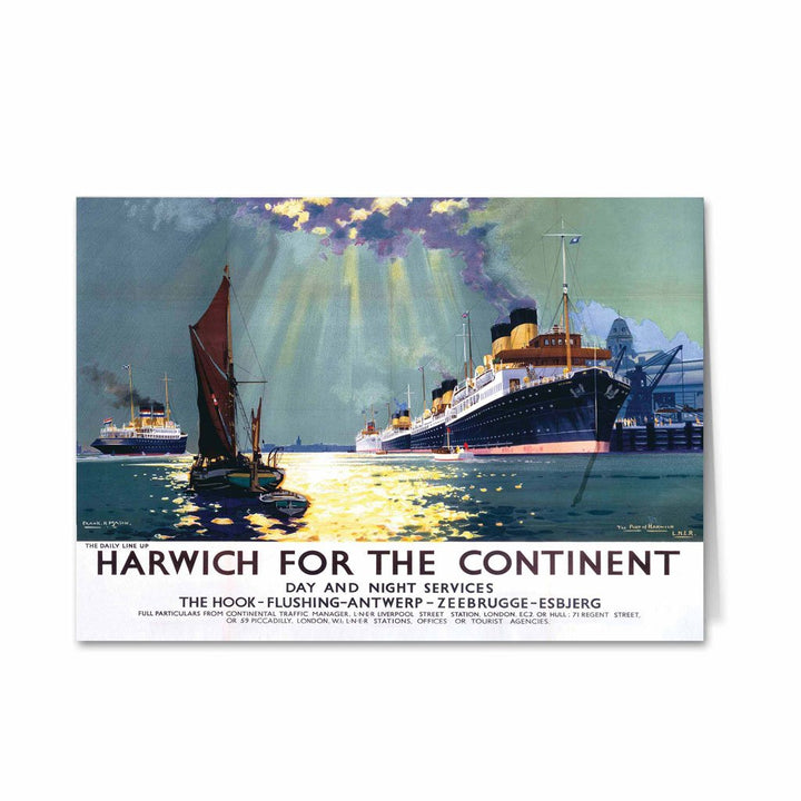 Harwich for the Continent Greeting Card