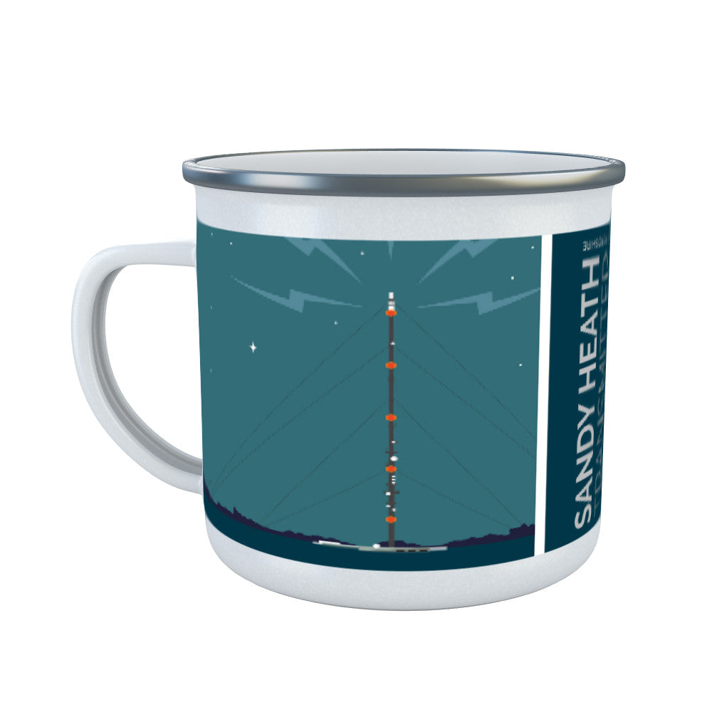 The Sandy Heath Transmitter, Bedfordshire Enamel Mug