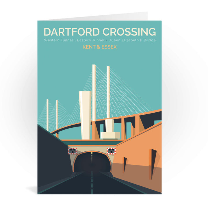 Dartford Crossing, Kent & Essex Greeting Card 7x5