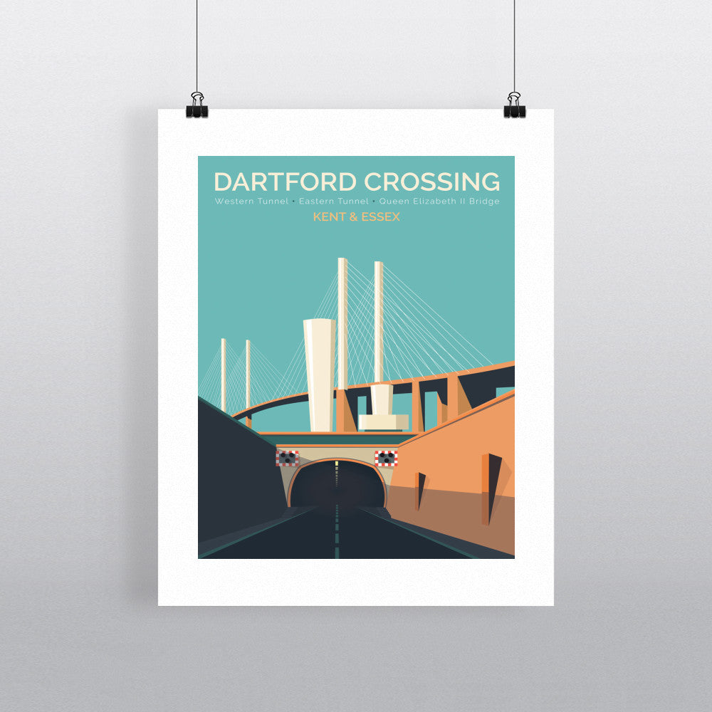 Dartford Crossing, Kent & Essex 90x120cm Fine Art Print