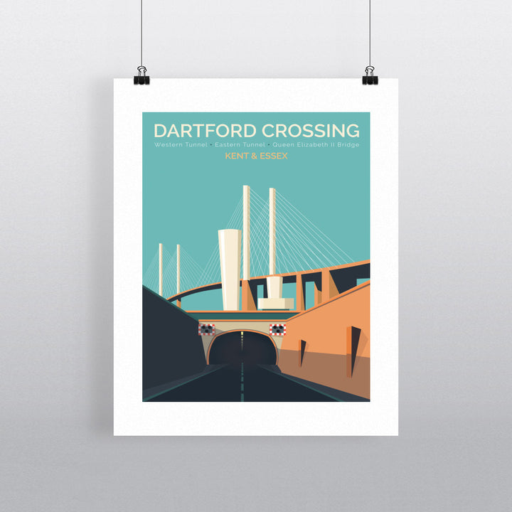 Dartford Crossing, Kent & Essex 90x120cm Fine Art Print