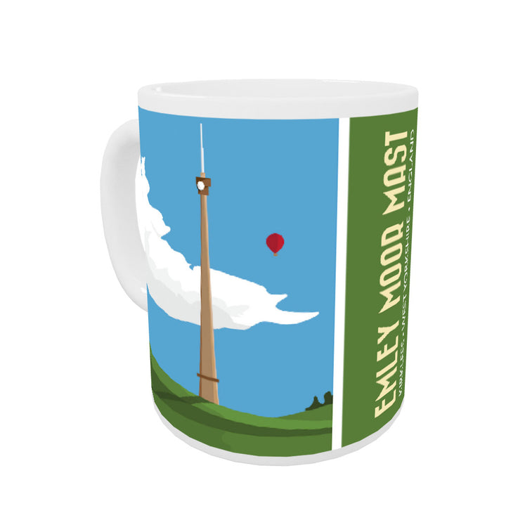 The Emley Moor Mast, Kirklees, Yorkshire Coloured Insert Mug