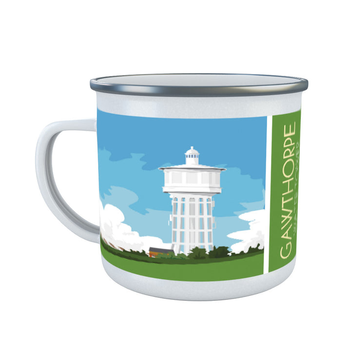 The Gawthorpe Water Tower, Wakefield, Yorkshire Enamel Mug