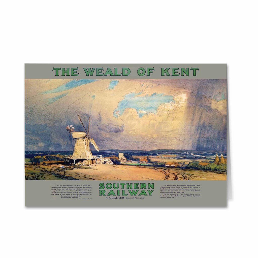 The Weald of Kent, Southern Railway Greeting Card