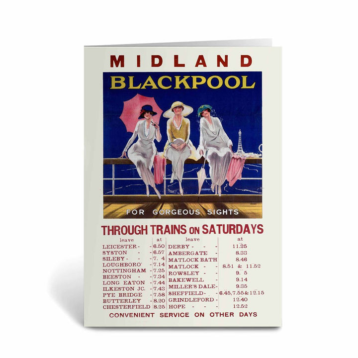 Blackpool - Midlands, Three Ladies Greeting Card