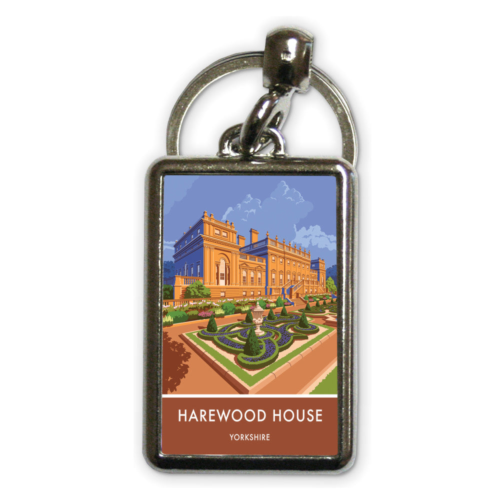 Harewood House, Leeds, Yorkshire Metal Keyring