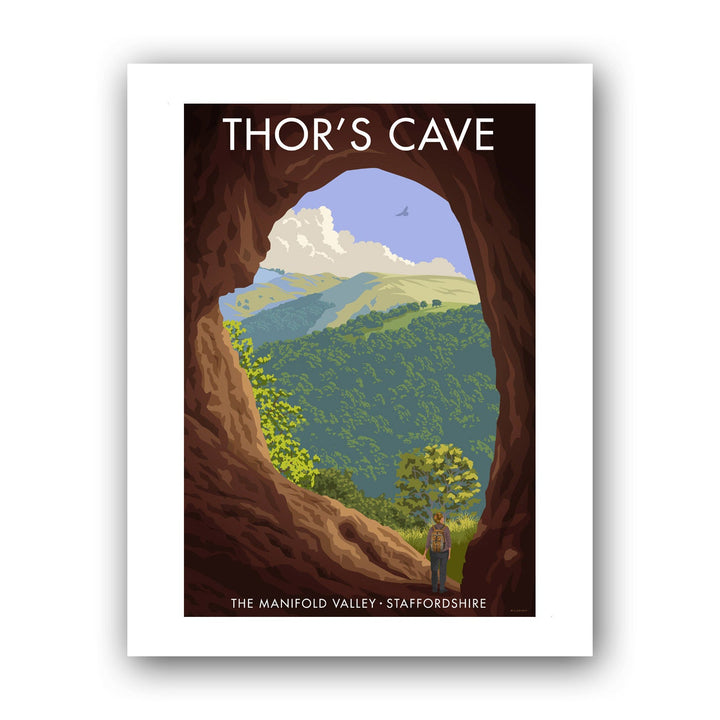 Thor's Cave, Staffordshire Art Print