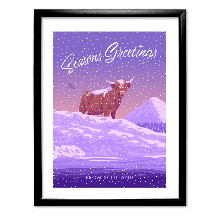 Seasons Greetings from Scotland Art Print