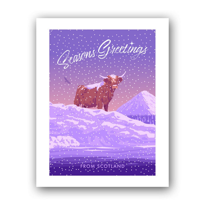 Seasons Greetings from Scotland Art Print