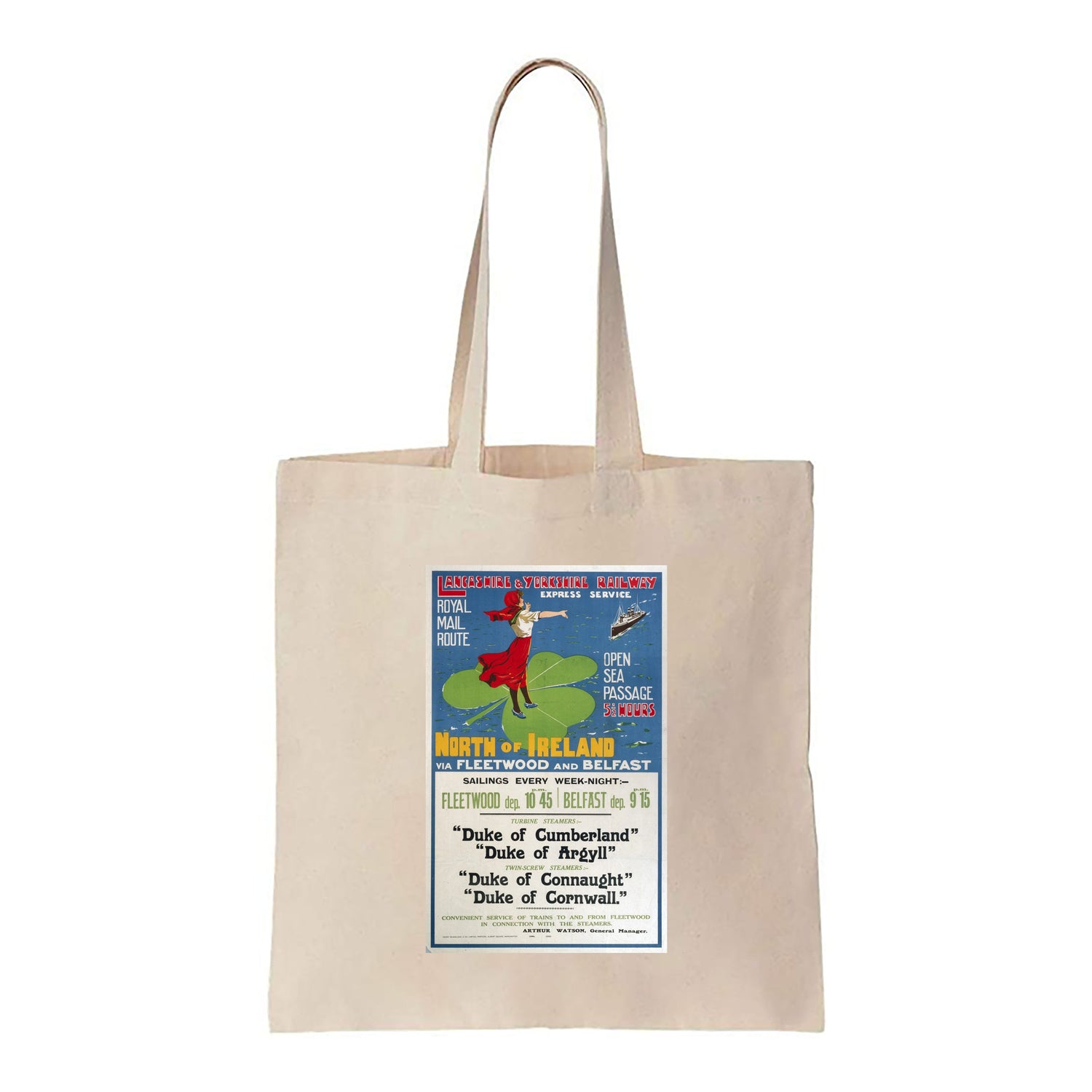 North of Ireland via Fleetwood and Belfast - Canvas Tote Bag