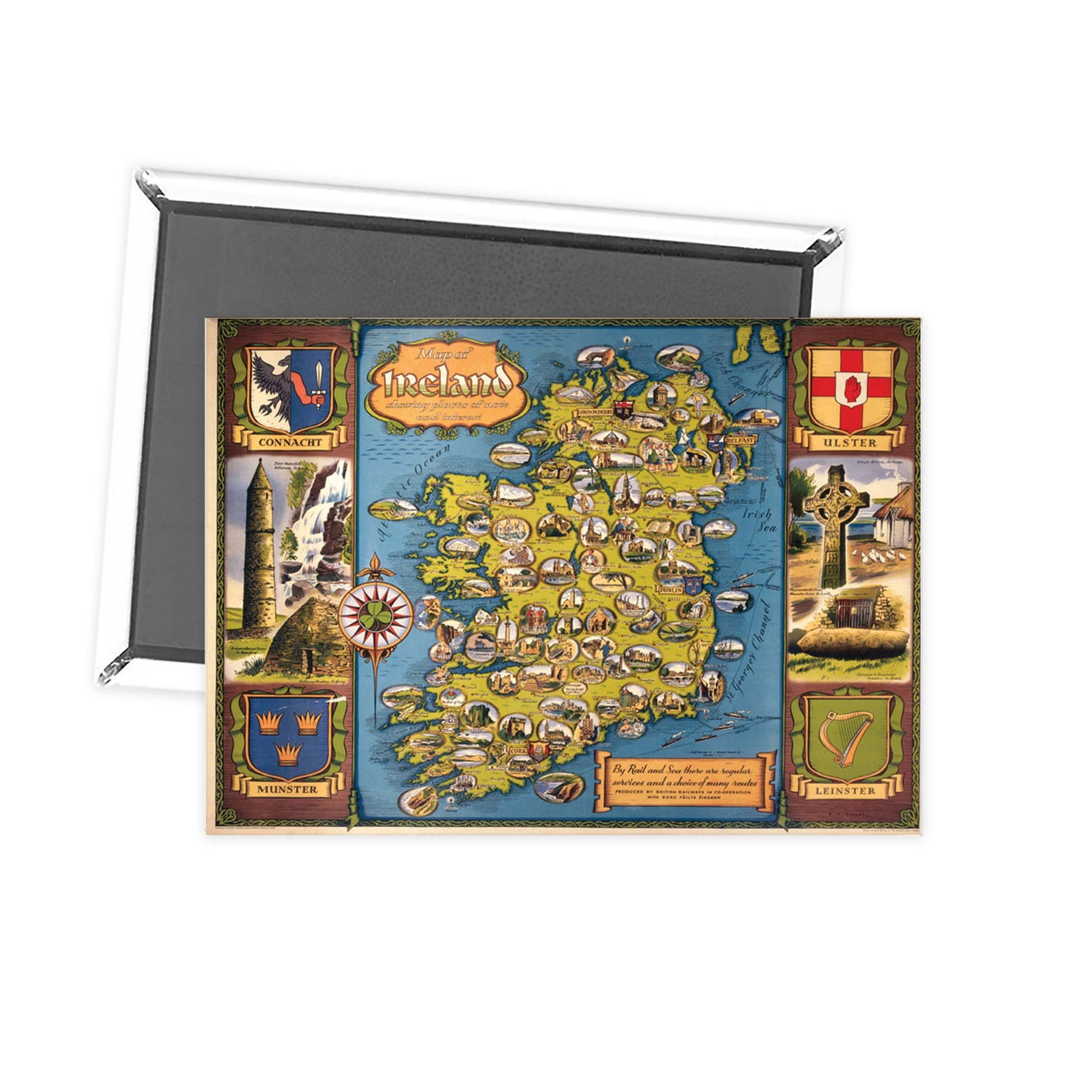 Map of Ireland Fridge Magnet