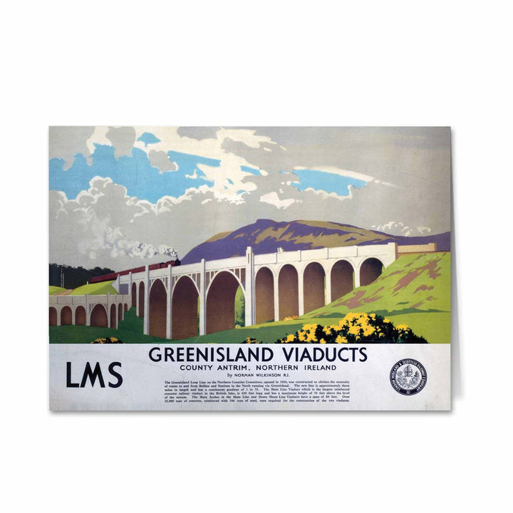 Greenisland Viaducts LMS Greeting Card