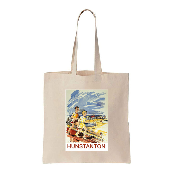 Hunstanton, Kids Playing - Canvas Tote Bag