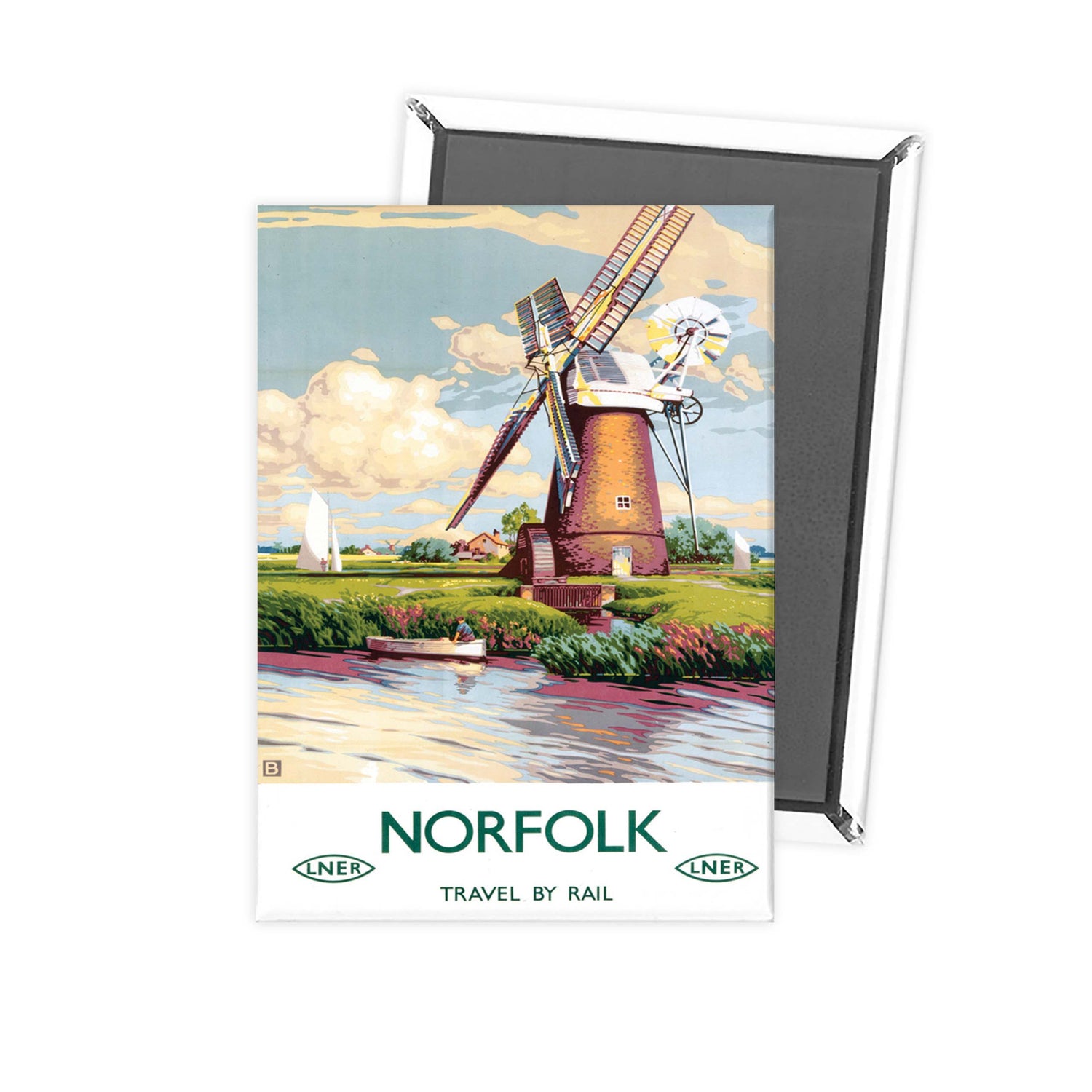 Norfolk Windmill Fridge Magnet