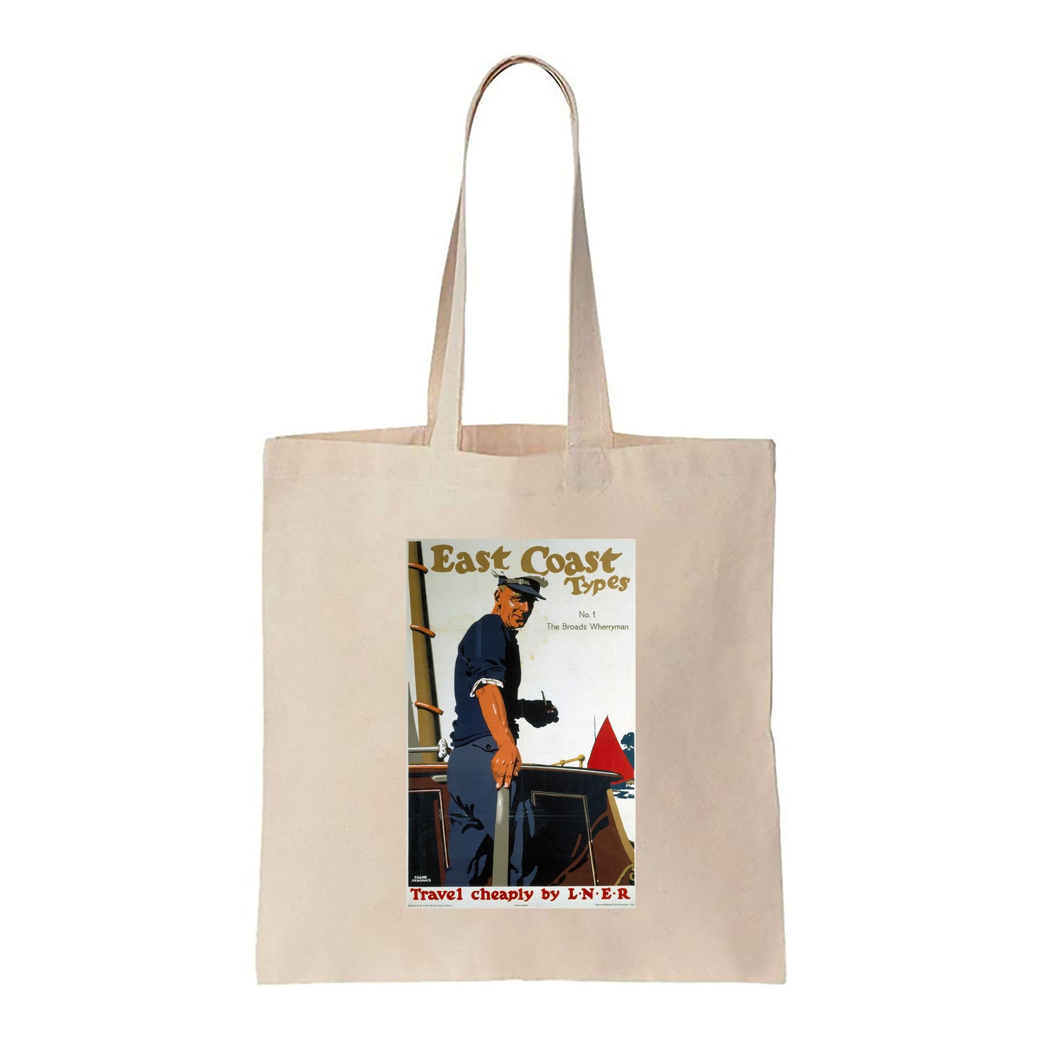 East Coast Types No 1 The Broads Wherryman - Canvas Tote Bag