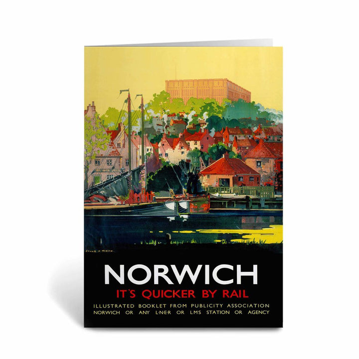 Norwich City Yellow Sky Greeting Card