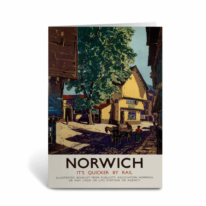 Norwich Horse and Cart Greeting Card