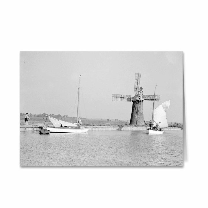 B&W Photo of Broads Greeting Card