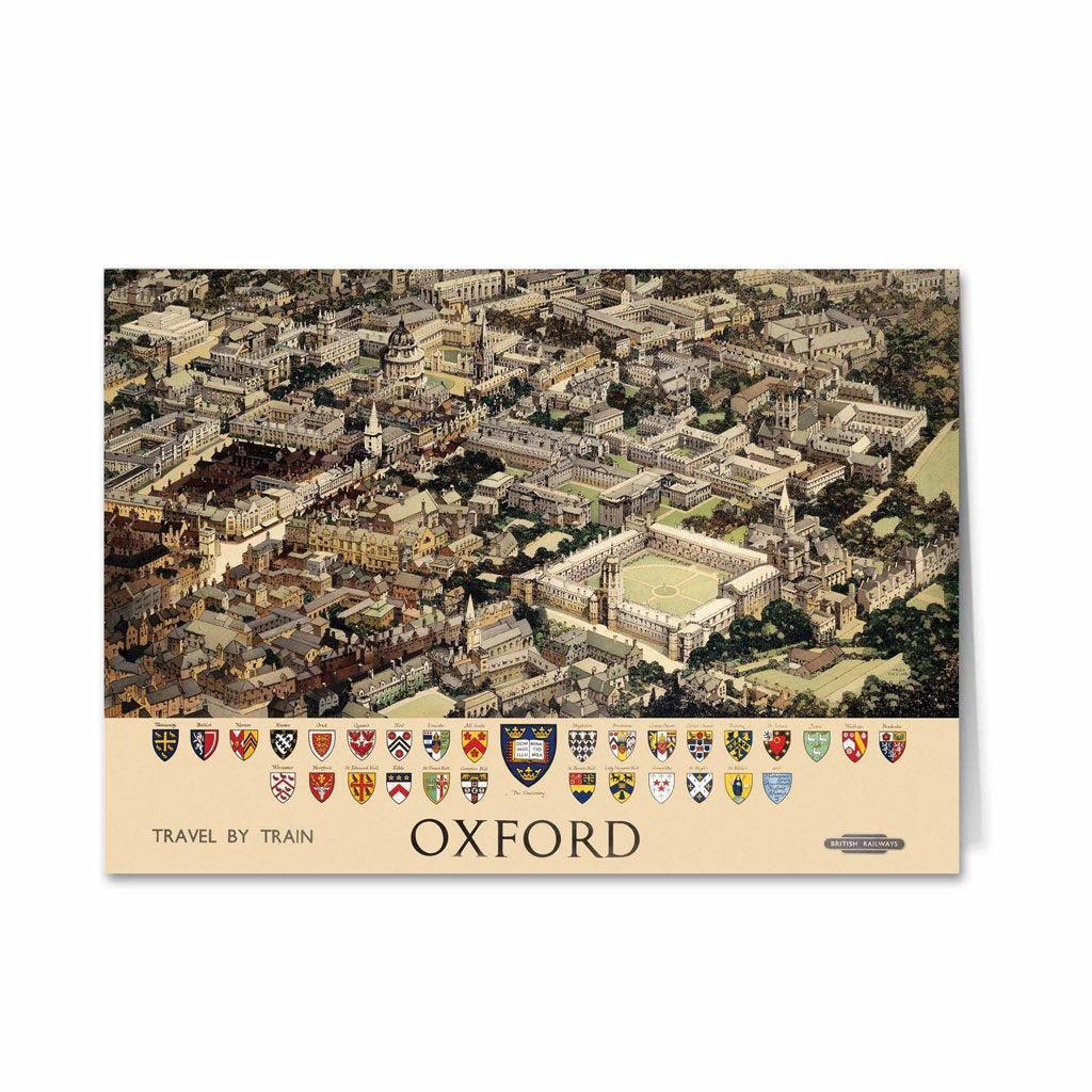 Oxford View from Air Greeting Card