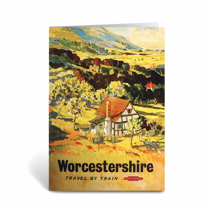 Worcestershire, Travel By Train Greeting Card