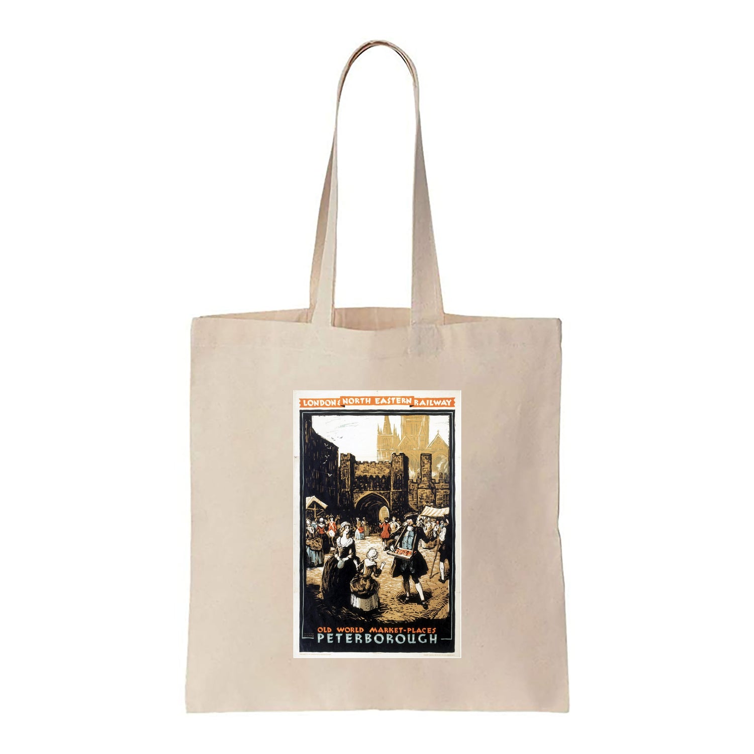 Peterborough, Old World Market Places - Canvas Tote Bag